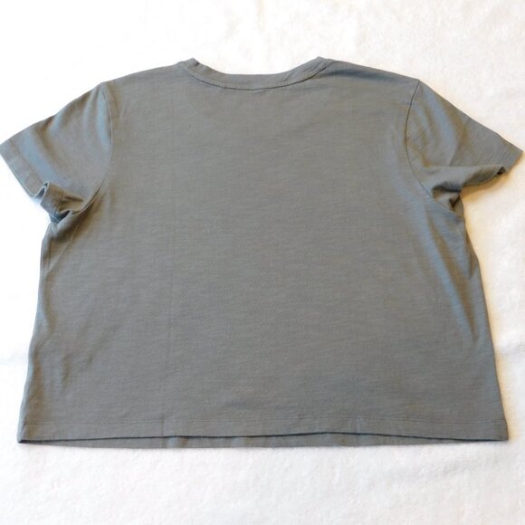 Faherty Sunwashed Cropped Crew Tee | Organic Cotton | Gray | EUC | XL - Picture 3 of 7